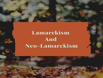 Lamarckism And Neo-Lamarckism