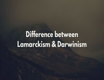 Difference between Lamarckism and Darwinism