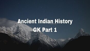 Ancient Indian History GK Part 1
