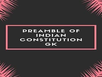 Preamble Of Indian Constitution GK