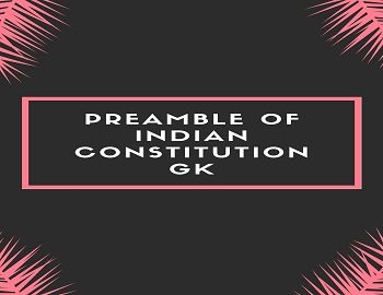 Preamble Of Indian Constitution GK
