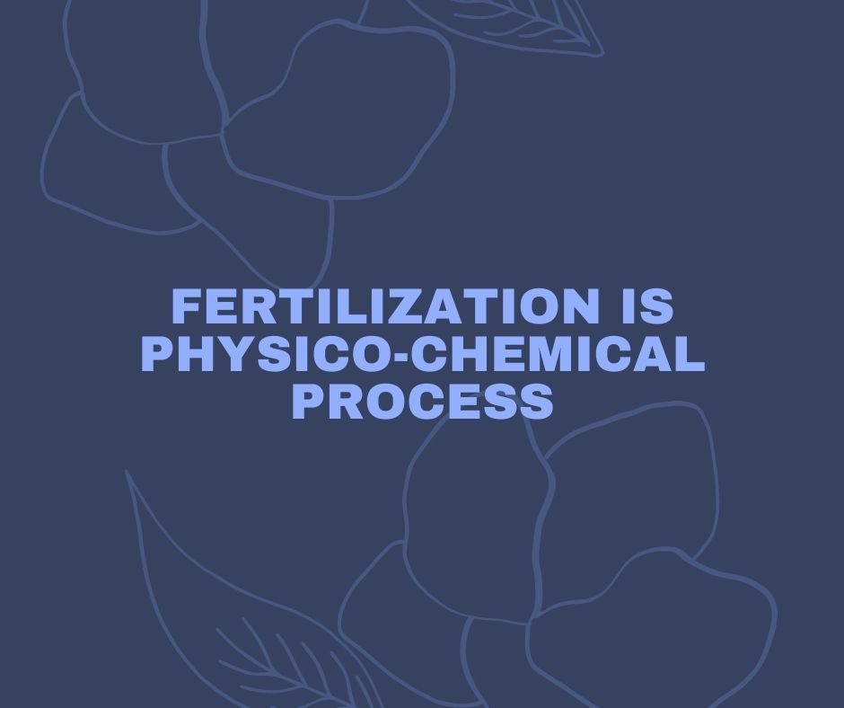 Fertilization is Physico-Chemical process