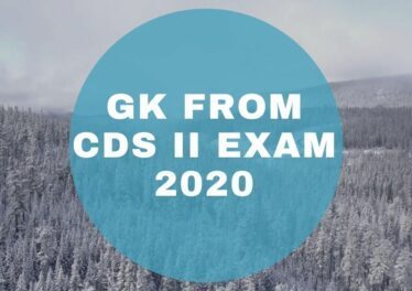 GK From CDS II EXAM 2020