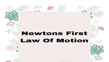 Newtons First Law Of Motion