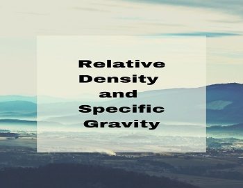 Relative Density and Specific Gravity