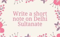 Write a short note on Delhi Sultanate
