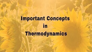 Important Concepts in Thermodynamics
