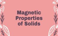 Magnetic Properties of Solids