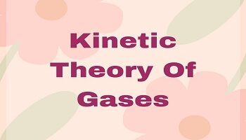 Postulates of Kinetic Theory Of Gases