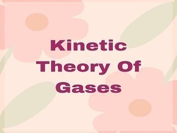 Postulates of Kinetic Theory Of Gases