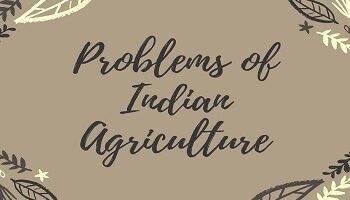 Problems of Indian Agriculture