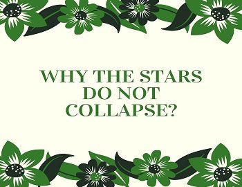 Why the Stars do not Collapse