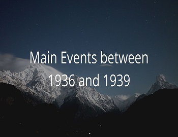 Main Events between 1936 and 1939 which created conditions For Second World War