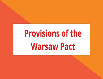 Provisions of the Warsaw Pact