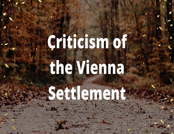 Criticism of the Vienna Settlement