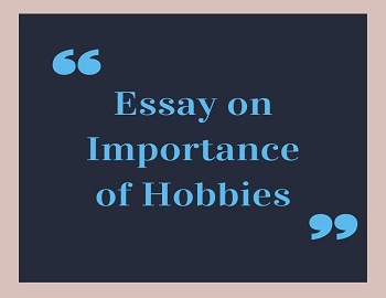 Essay on Importance of Hobbies