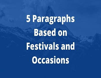 5 Paragraphs Based on Festivals and Occasions