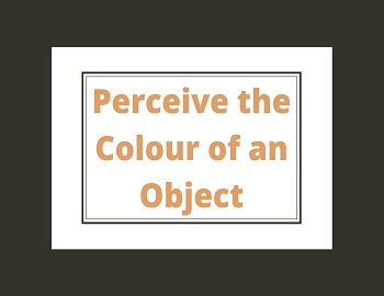 Perceive the Colour of an Object