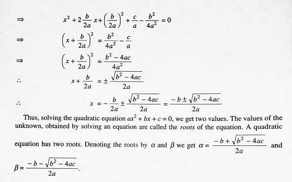 Solving a Quadratic Equation