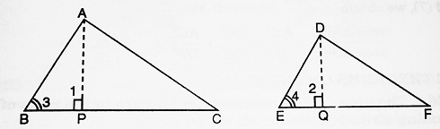 Areas of Two Similar Triangles Diagram