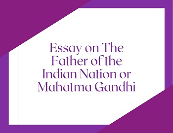 Essay on The Father of the Indian Nation