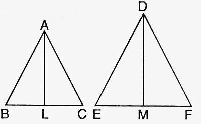 The areas of two similar triangles are in the ratio of the squares of the corresponding altitudes