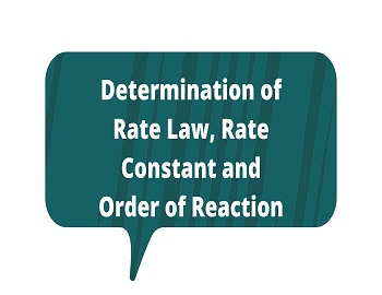 Determination of Rate Law