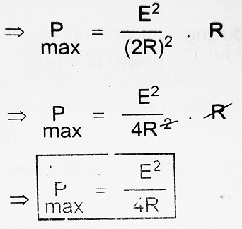 Maximum Power Theorem Equation