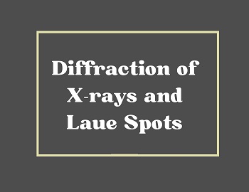 Diffraction of X-rays and Laue Spots