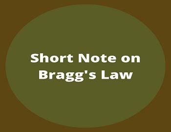 Short Note on Bragg's Law