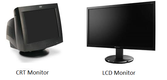 CRT and LCD Monitor