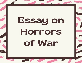 Essay on Horrors of War