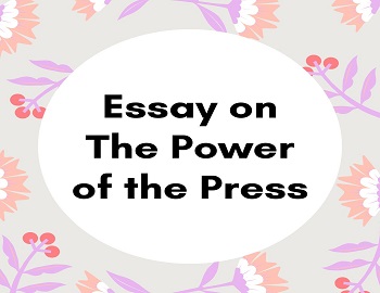 Essay on The Power of the Press