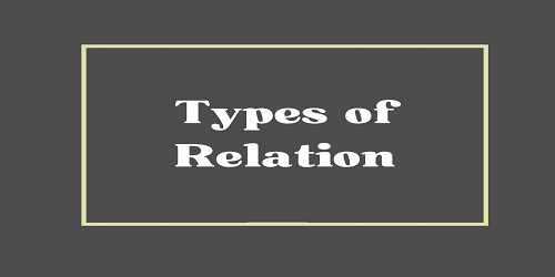 Types of Relation