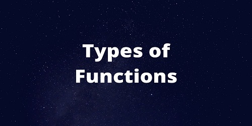 Types of functions