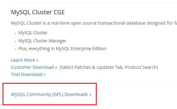 MySQL Community (GPL) Downloads