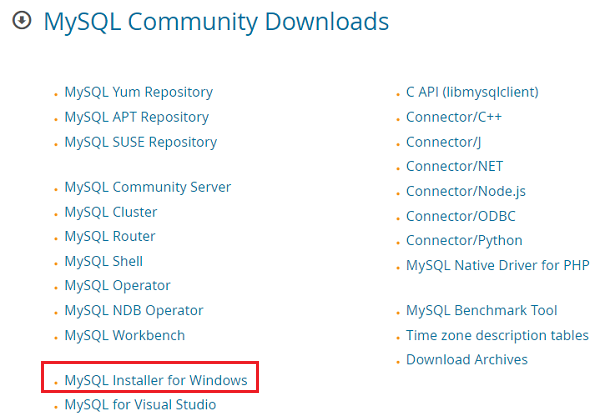 MySQL Installer for Windows