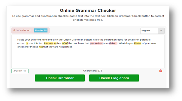 Online Grammar Check