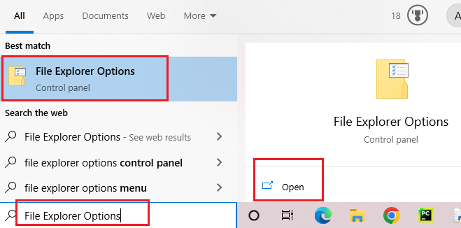 Open File Explorer Options in Computer