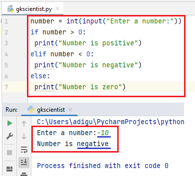 Python Conditional Statements Example