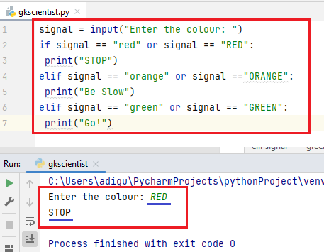 Python Conditional Statements 8 if else code unit