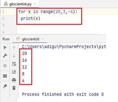 Python For Loop and Range Function 8 range reverse code in python
