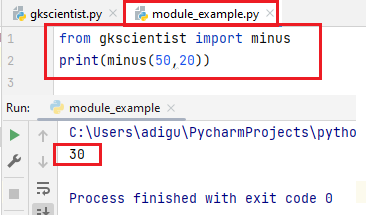 Call Particular Function of module in python