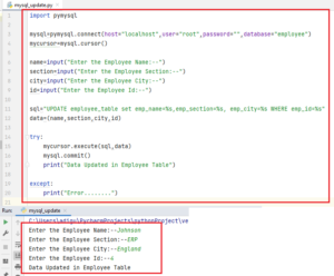 Python MySQL Update Query | Important Concept