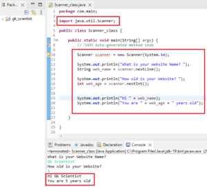 Scanner Class in Java (Take Input From User in Java)