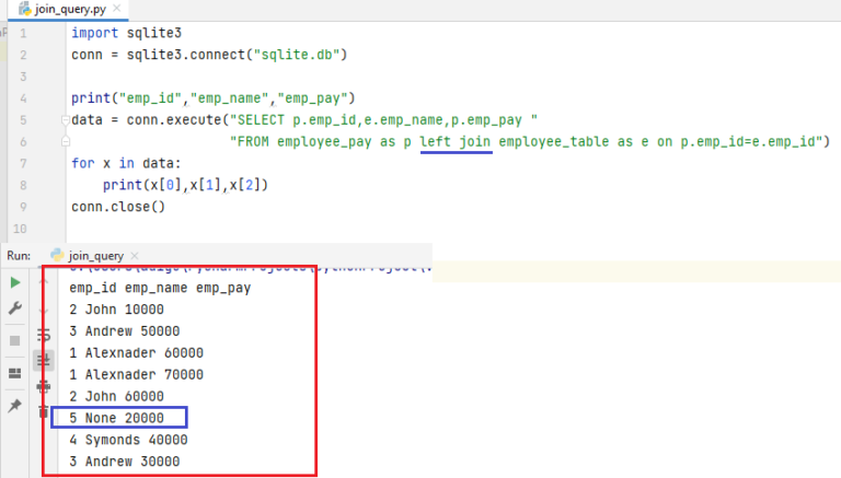 Python SQLite Join | Important