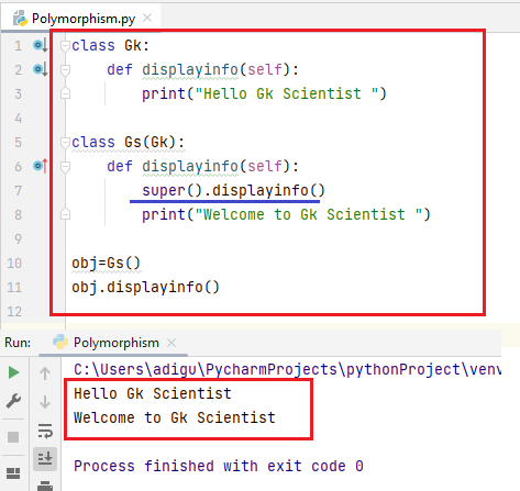 Polymorphism in Python 5 overriding in python