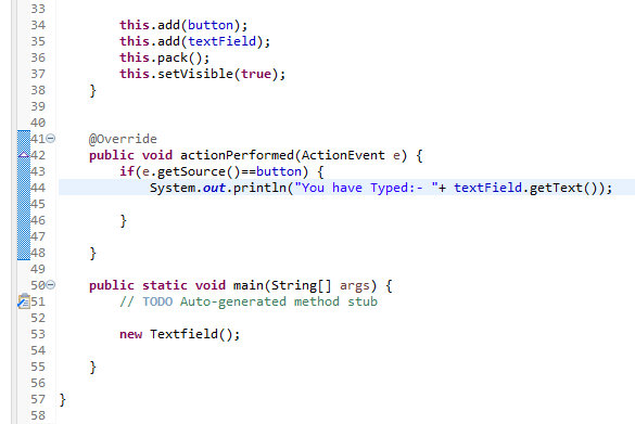 Java TextField Code 2