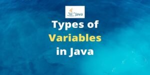 Types of Variables in Java | Important Concept
