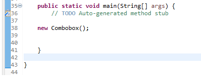 Create ComboBox in Java 3 java combox code 1
